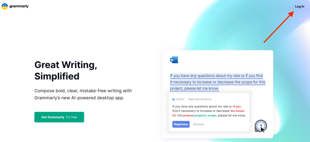 Grammarly Home - Login