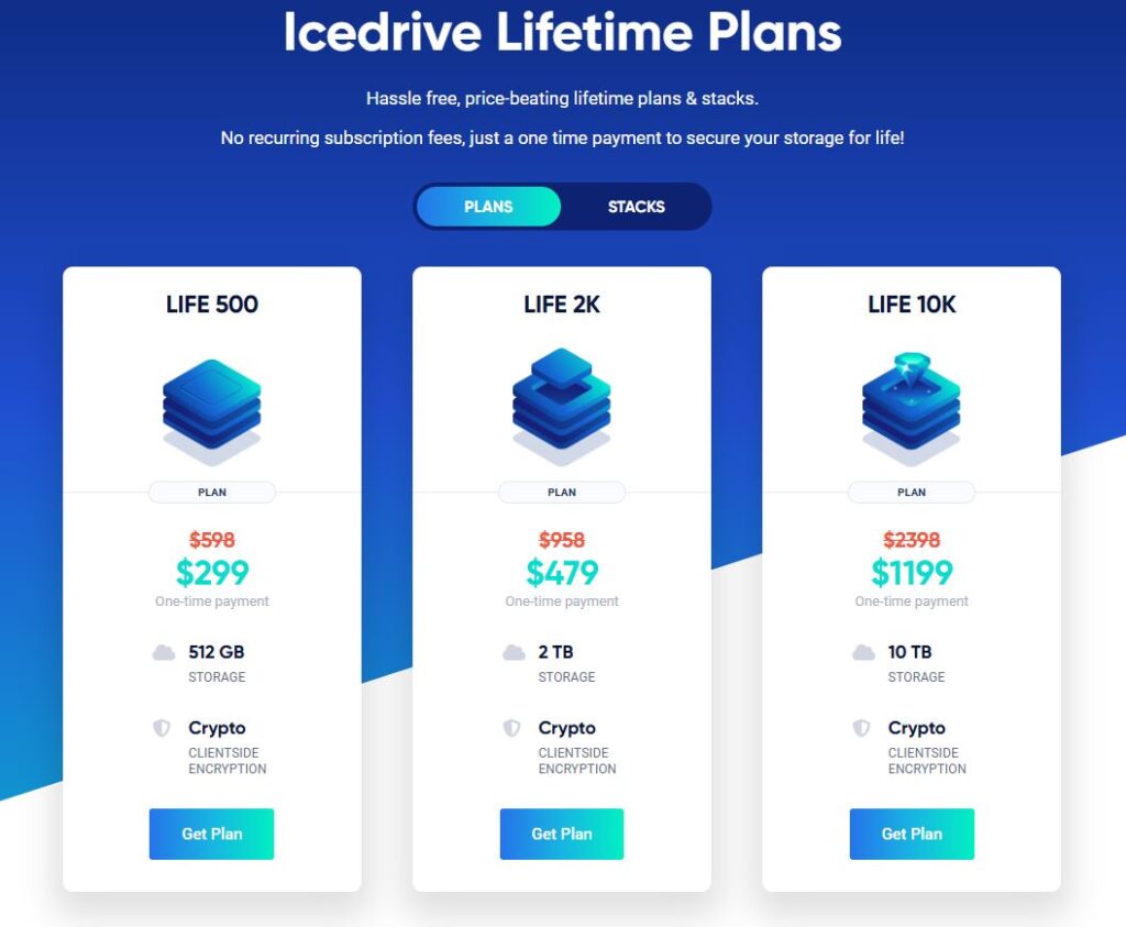 Icedrive Lifetime Plans 